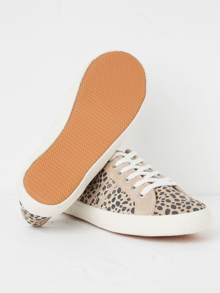 FatFace Natural Harlow Animal Print Trainers - Image 3 of 3