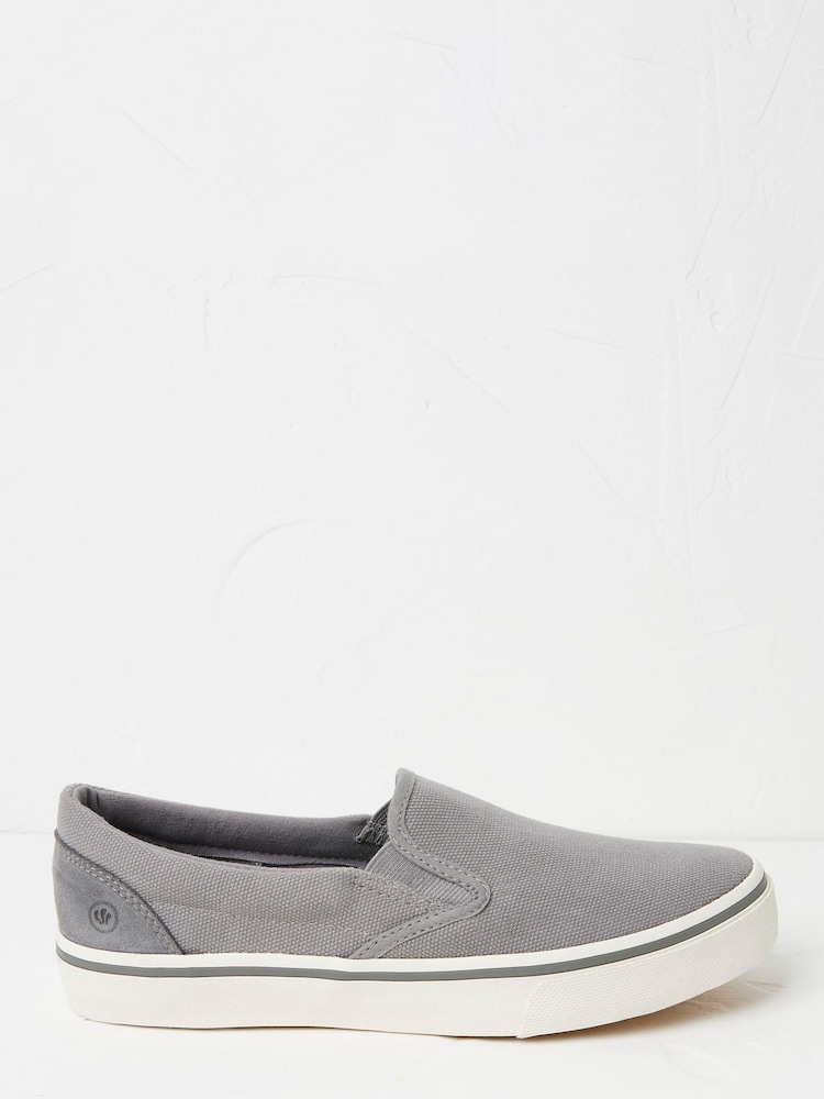 FatFace Grey Ollie Slip-On Trainers - Image 1 of 3