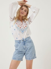 FatFace Blue Mom Shorts - Image 4 of 8