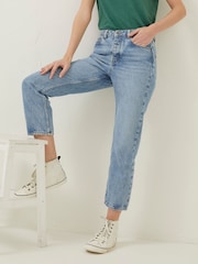 FatFace Blue Sutton Straight Cropped Jeans - Image 1 of 6