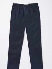 FatFace Blue Straight Cotton Linen Trousers - Image 4 of 4