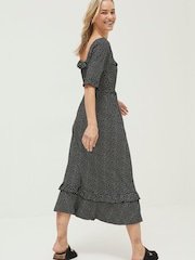 FatFace Black Spot Nikki Jersey Midi Dress - Image 3 of 6