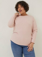 FatFace Pink Bree Organic Cotton T-Shirt - Image 1 of 3