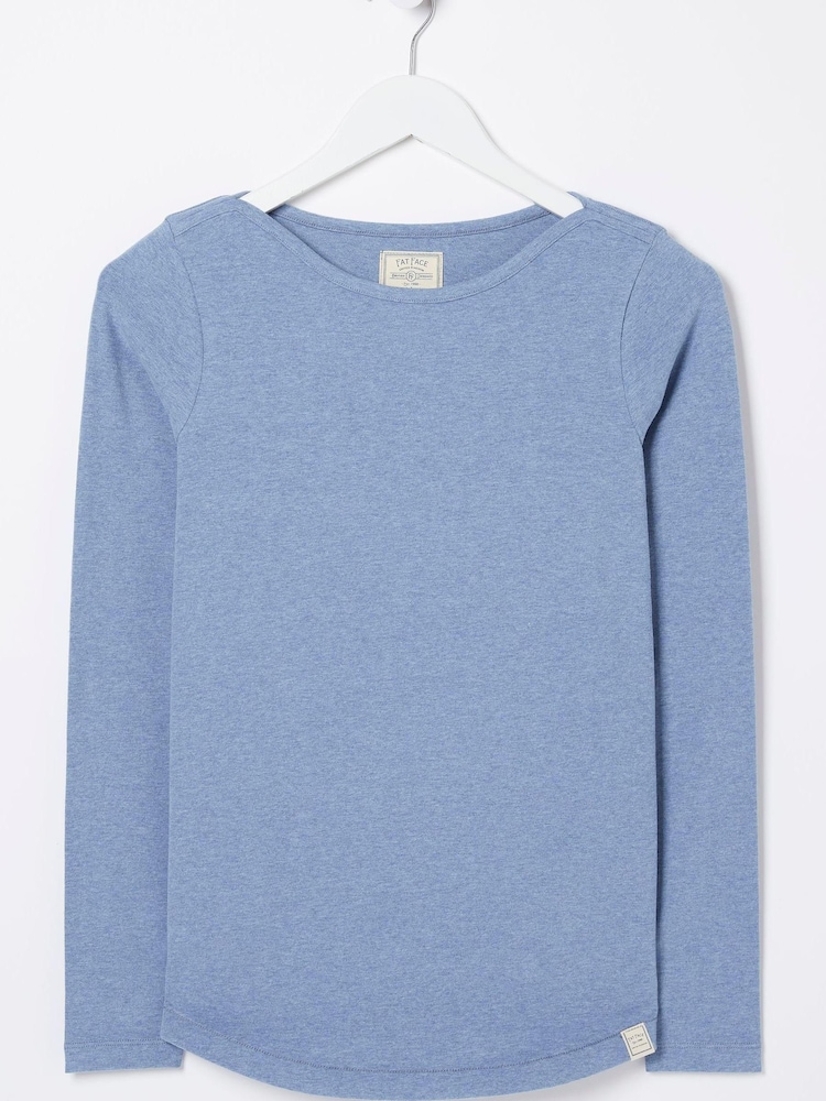 FatFace Blue Bree Organic Cotton T-Shirt - Image 1 of 1 FatFace Blue Bree Organic Cotton T-Shirt - Image 1 of 1