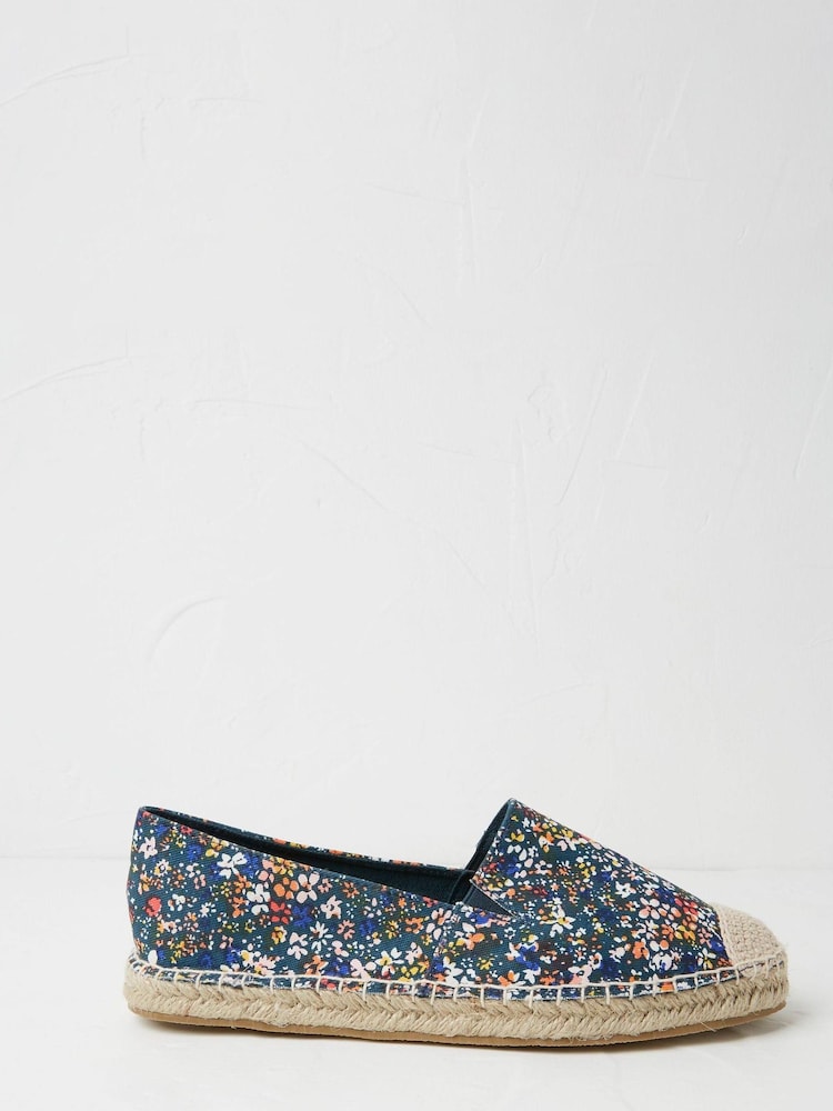 FatFace Blue Maggie Printed Espadrilles - Image 1 of 3
