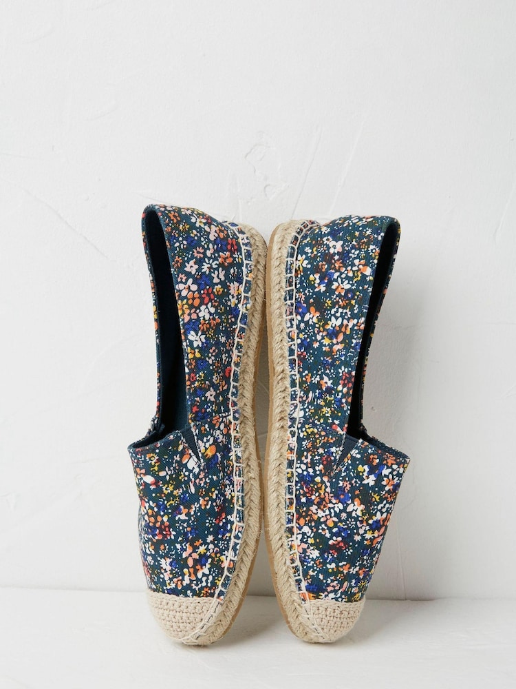 FatFace Blue Maggie Printed Espadrilles - Image 2 of 3