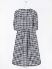 FatFace Blue Hannah Check Midi Dress - Image 6 of 6