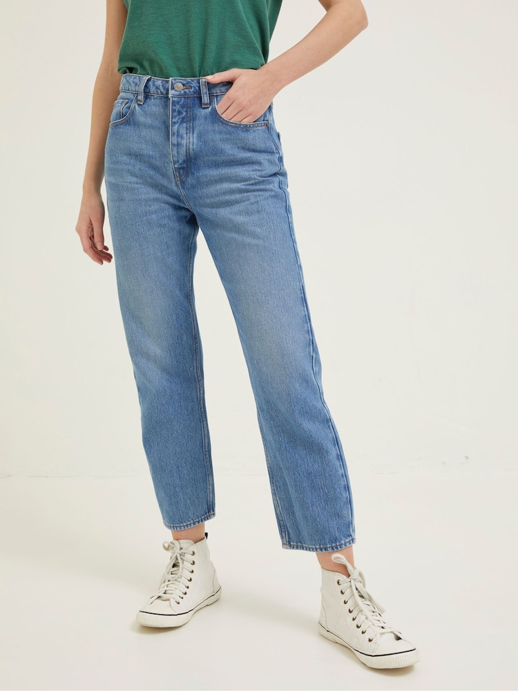 FatFace Blue Sutton Straight Cropped Jeans - Image 1 of 6