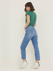 FatFace Blue Sutton Straight Cropped Jeans - Image 2 of 6
