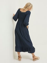 FatFace Navy Adele Midi Dress - Image 2 of 5