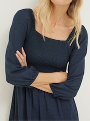 FatFace Navy Adele Midi Dress - Image 4 of 5