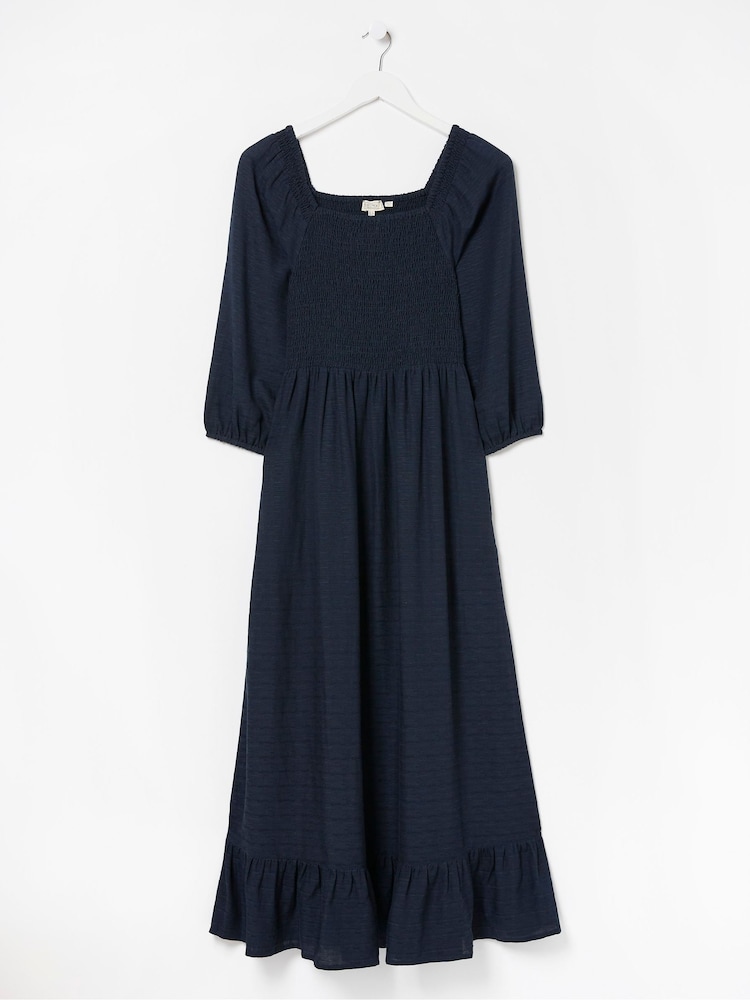 FatFace Navy Adele Midi Dress - Image 5 of 5