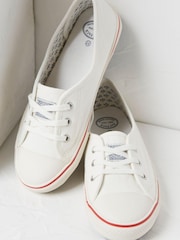 FatFace White Ballet Trainers - Image 2 of 3