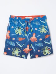 FatFace Blue Deep Sea Boardies Swim Shorts - Image 4 of 4