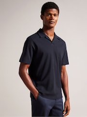Blau - Ted Baker Arkes Kurzärmeliges Polo-Shirt in Regular Fit - Bild 1 von 5