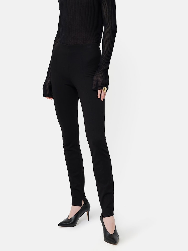 Jigsaw Black Ponte Cigarette Trousers - Image 1 of 4