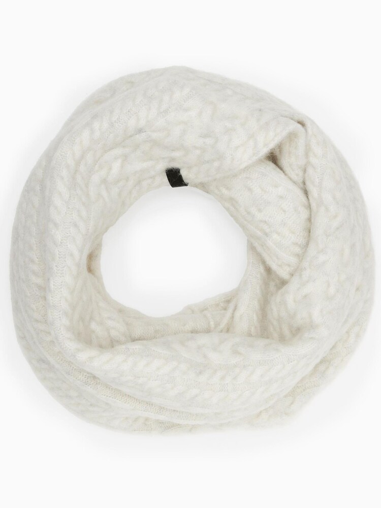AllSaints White Jody Cable Snood Scarf - Image 1 of 4