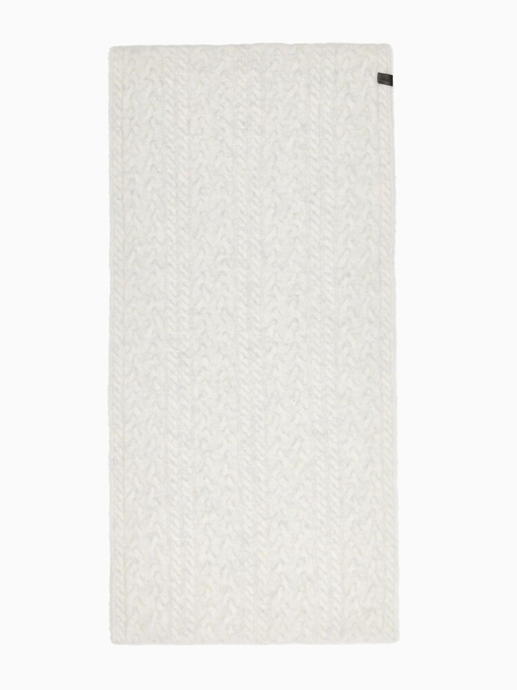 AllSaints White Jody Cable Snood Scarf - Image 2 of 4