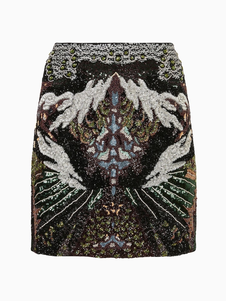 AllSaints Green Jamilia Gene Embroidered Skirt - Image 7 of 7 AllSaints Green Jamilia Gene Embroidered Skirt - Image 7 of 7