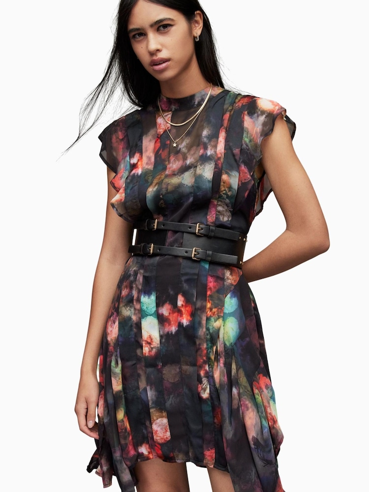 AllSaints Blue Fleur Bianca Dress - Image 1 of 6
