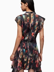 AllSaints Blue Fleur Bianca Dress - Image 2 of 6