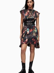 AllSaints Blue Fleur Bianca Dress - Image 3 of 6