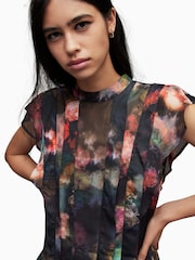 AllSaints Blue Fleur Bianca Dress - Image 5 of 6