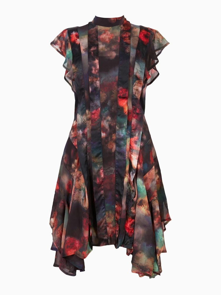 AllSaints Blue Fleur Bianca Dress - Image 6 of 6