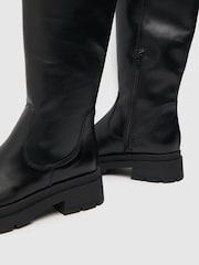 Schuh Black Drew Leather Knee Boots - Image 3 of 4