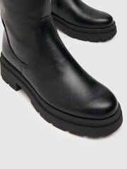 Schuh Black Drew Leather Knee Boots - Image 4 of 4