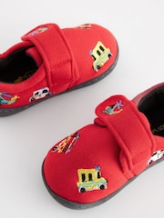 Red Transport Touch Fastening Cupsole Print Slippers - Image 7 of 9