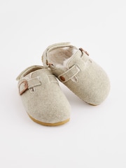 Grey Warm Lined Clog Slippers - Image 3 of 5