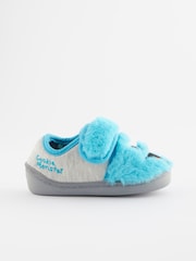 Red/Blue Sesame Street Touch Fastening Cupsole Print Slippers - Image 2 of 5