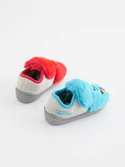 Red/Blue Sesame Street Touch Fastening Cupsole Print Slippers - Image 4 of 5