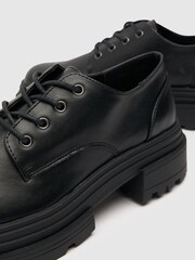 Schuh Landon Chunky Black Lace-Up Shoes - Image 4 of 4