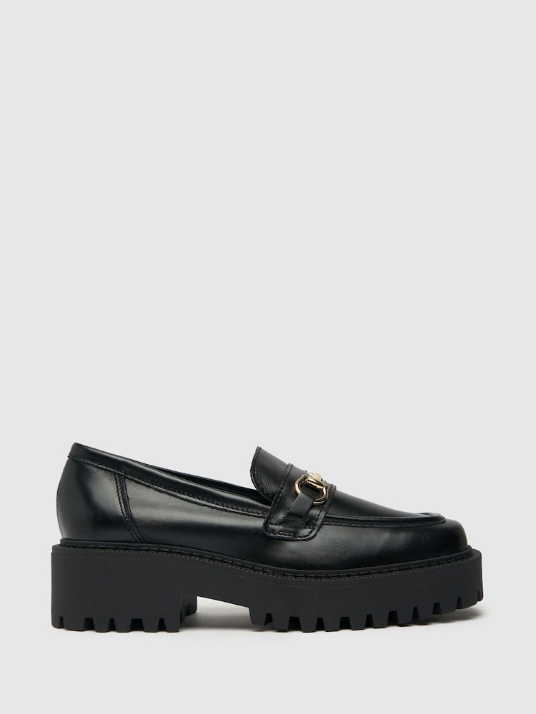 Schuh Lyla Black Leather Snaffle Shoes - Image 1 of 4
