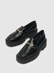 Schuh Lyla Black Leather Snaffle Shoes - Image 4 of 4