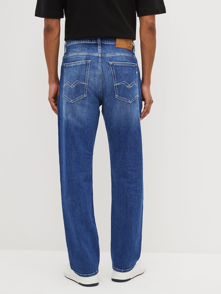 Replay Kiran Jeans in Regular Fit, Mittelblau - Bild 2 von 5
