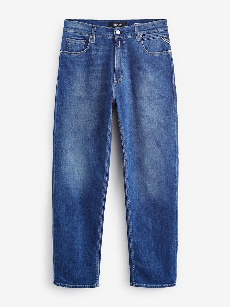 Replay Kiran Jeans in Regular Fit, Mittelblau - Bild 5 von 5