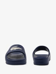 Lacoste Navy Blue Logo Rubber 2.0 Serve Sliders - Image 2 of 4
