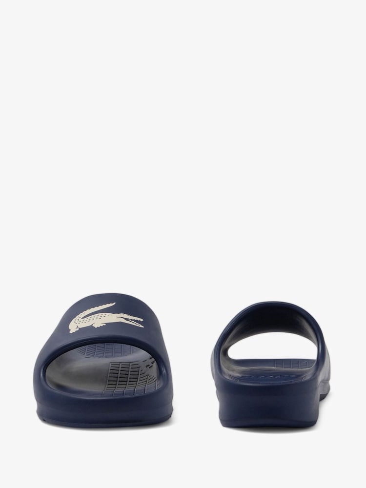 Lacoste Navy Blue Logo Rubber 2.0 Serve Sliders - Image 2 of 4