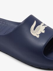 Lacoste Navy Blue Logo Rubber 2.0 Serve Sliders - Image 4 of 4