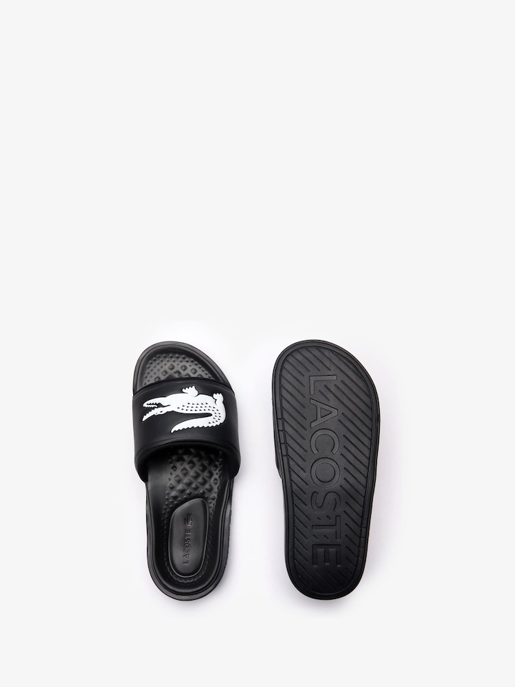 Lacoste Serve Dualiste Black Slides - Image 2 of 4