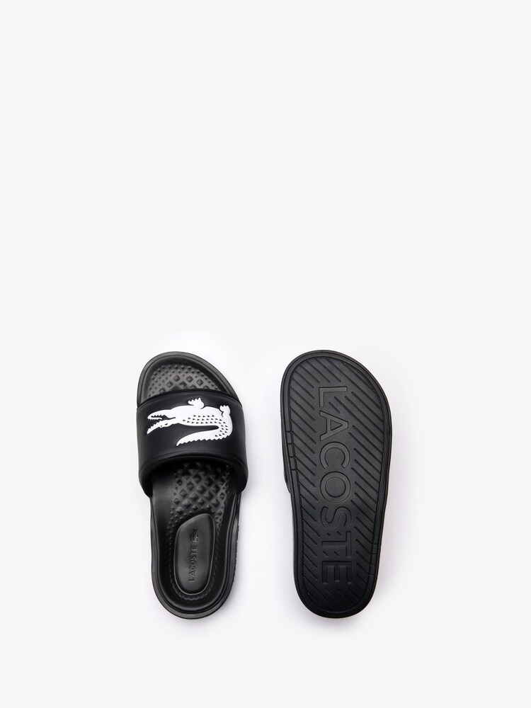 Lacoste Serve Dualiste Black Slides - Image 2 of 4 Lacoste Serve Dualiste Black Slides - Image 2 of 4