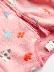 Pink Bee Fleece Baby Sleepsuits 2 Pack - Image 6 of 8