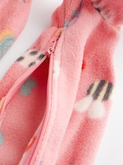 Pink Bee Fleece Baby Sleepsuits 2 Pack - Image 7 of 8