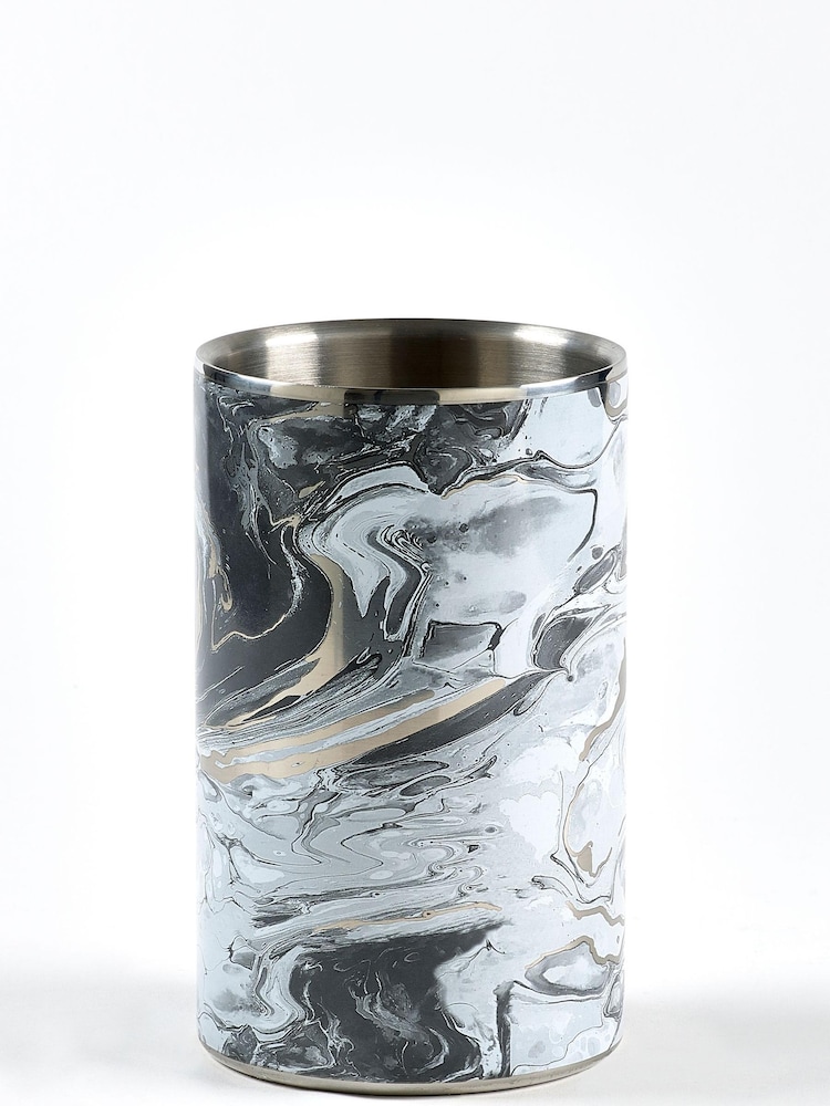 Silver Marble Print Wine Cooler - Image 4 of 4