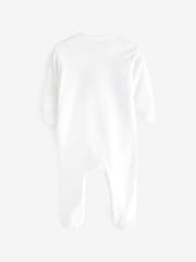 Белый - Im New Here Zip 100% Cotton Sleepsuit and Hat Set (0-9mths) - Изображение 2 из 5