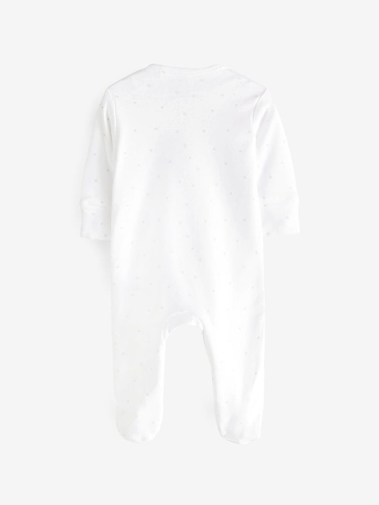 Белый - Im New Here Zip 100% Cotton Sleepsuit and Hat Set (0-9mths) - Изображение 2 из 5