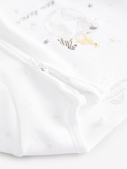 Белый - Im New Here Zip 100% Cotton Sleepsuit and Hat Set (0-9mths) - Изображение 5 из 5